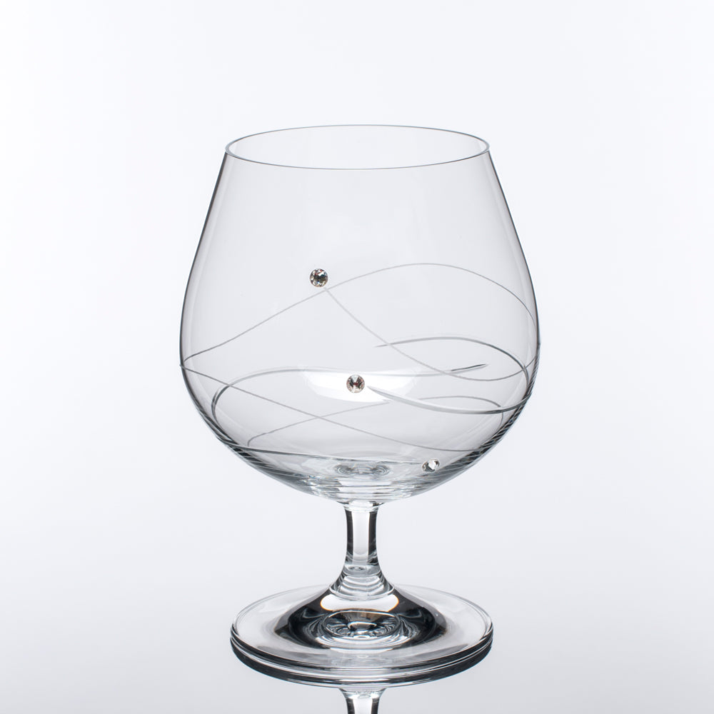 Brandy Gift Set, Set of 2 Brandy Glasses with Presentation Box Glenrigg  Design Hand Cut Crystal Glasses