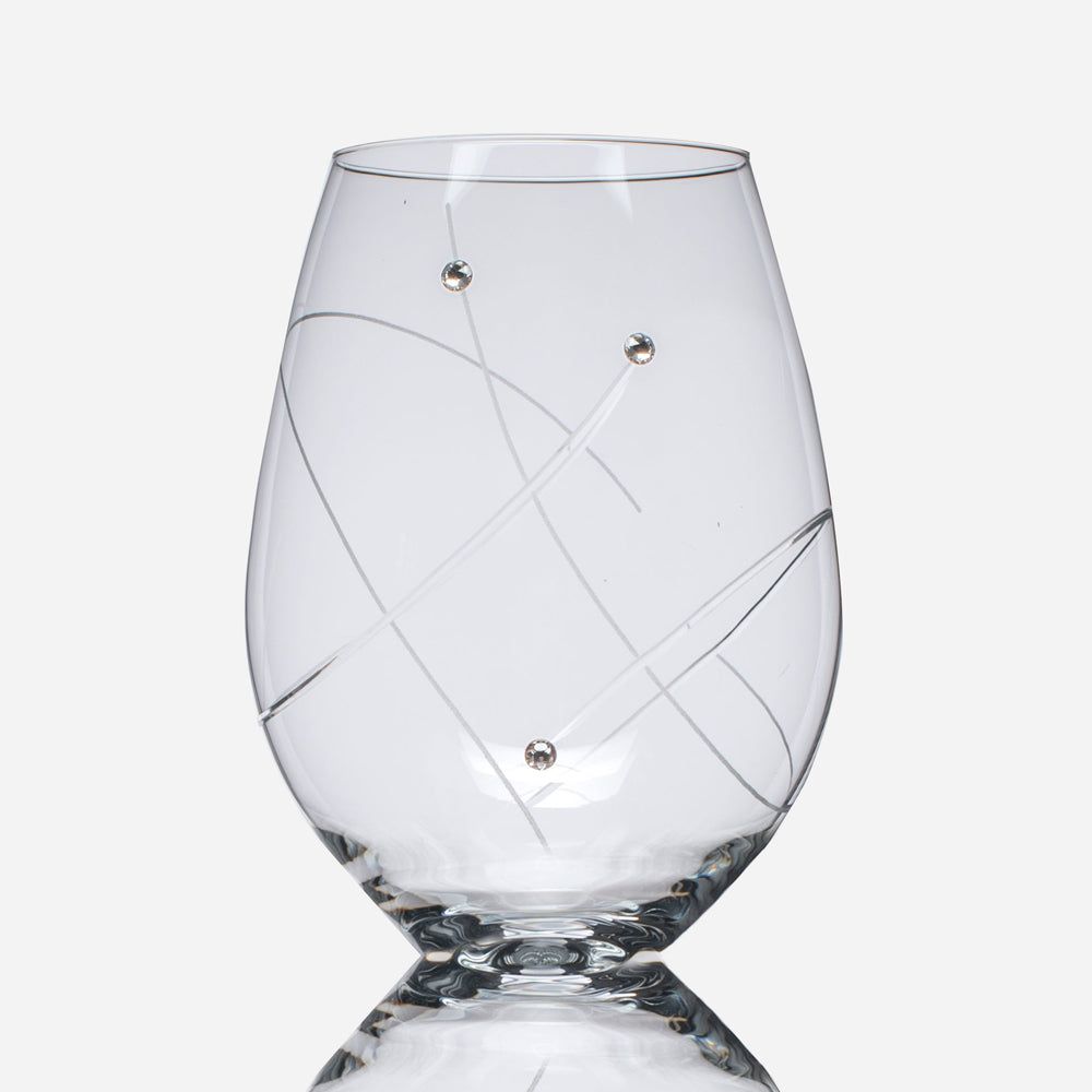 Tipsy Spin Crystal Wine Glasses